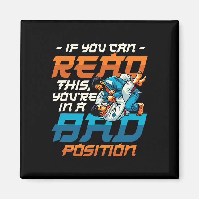 Martial Arts Fighter Judo Karate Brazilian Jiu-jit Magnet (Framsidan)