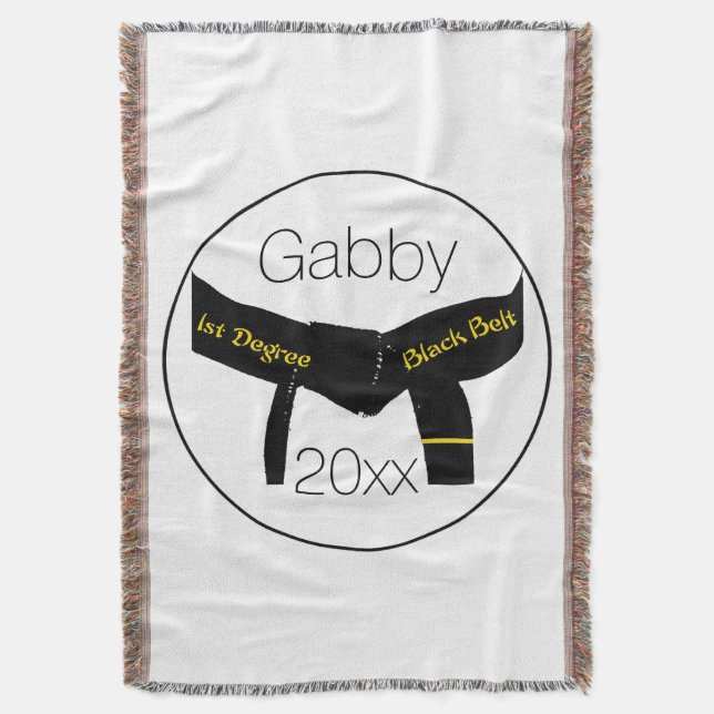 Martial Arts First Graree Black Bälte Mysfilt (Framsidan Vertikal)