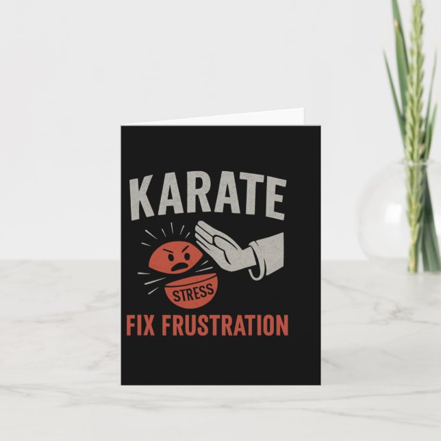 Martial Arts Funny Karate Fix Frustration Stressar Kort (Framsida)