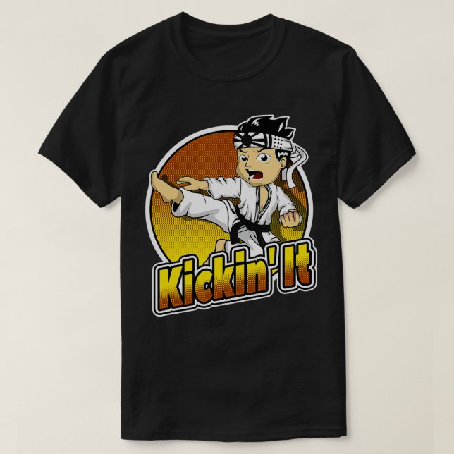 Martial Arts ger Karate för Boys Kickin T Shirt (Design framsida)