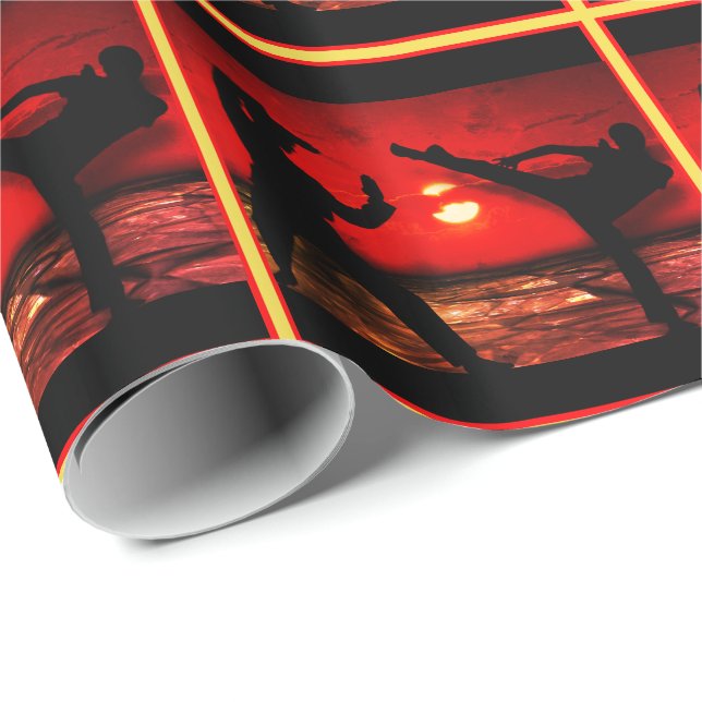 Martial Arts Gift Presentpapper (Rullad Hörn)