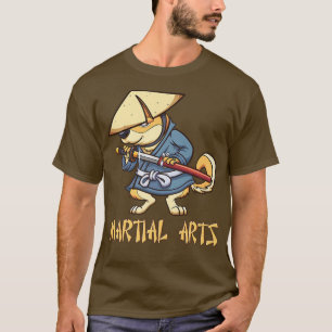 Martial Arts Hund Kenjusu Kata Katana Samurai Kend T Shirt
