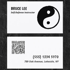 Martial Arts Instructions Anpassningsbar QR Visitkort