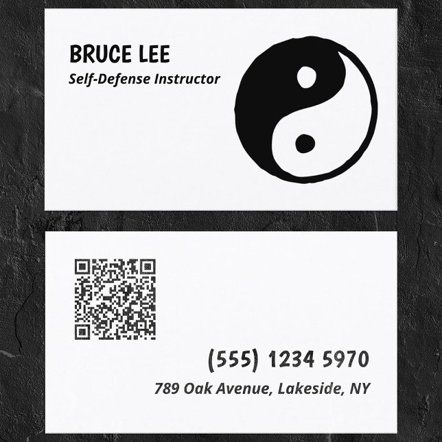 Martial Arts Instructions Anpassningsbar QR Visitkort (Skapare uppladdad)