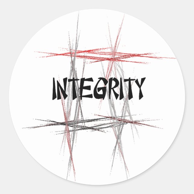 Martial Arts Integrity Runt Klistermärke (Framsida)