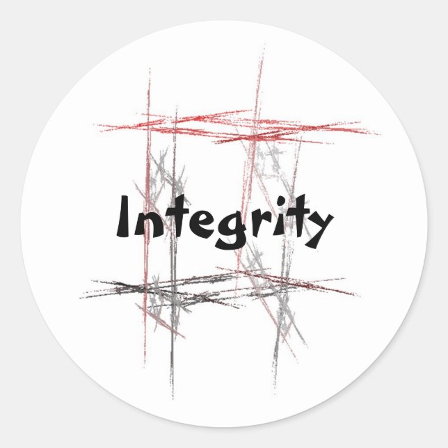 Martial Arts Integrity Stickers Runt Klistermärke (Framsida)
