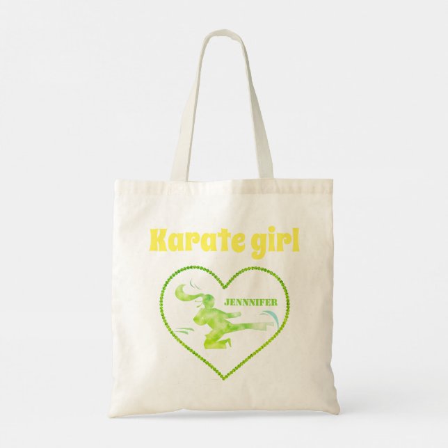 Martial Arts Japan Karate Girl Modern Girly Cute C Tygkasse (Baksida)