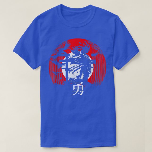 Martial Arts Japanska Tengu Samurai med Armor Ja T Shirt (Design framsida)
