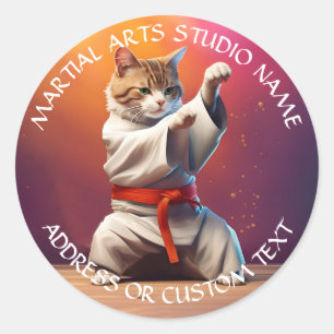 Martial Arts Jiu-jitsu Karate Taekwondo Studio Runt Klistermärke