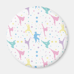 Martial Arts Karate Abstrakt Stars Sparkles Magnet