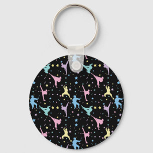 Martial Arts Karate Abstrakt Stars Sparkles Nyckelring