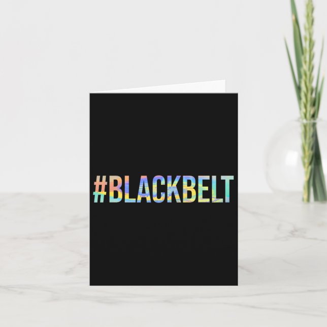 Martial Arts Karate Black Bälte #svarta bälte Kort (Framsida)