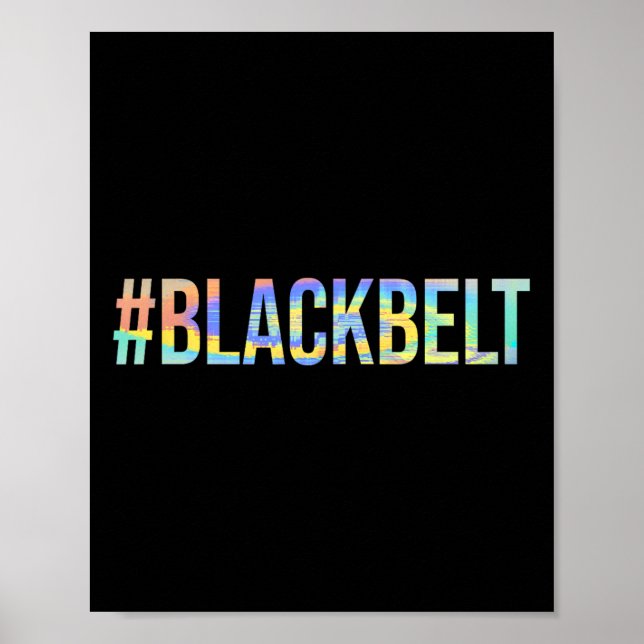 Martial Arts Karate Black Bälte #svarta bälte Poster (Framsidan)