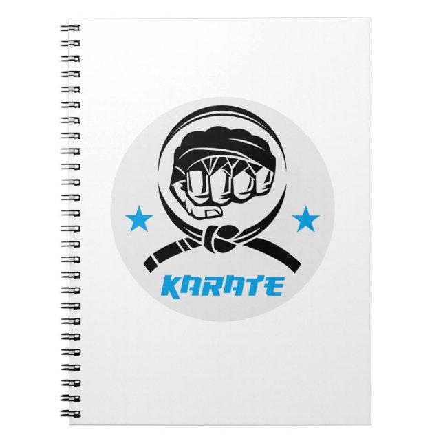 Martial Arts Karate Black Belt Anteckningsbok (Framsidan)