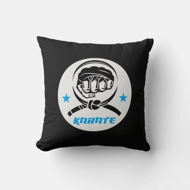 Martial Arts Karate Black Belt Kudde (Framsida)