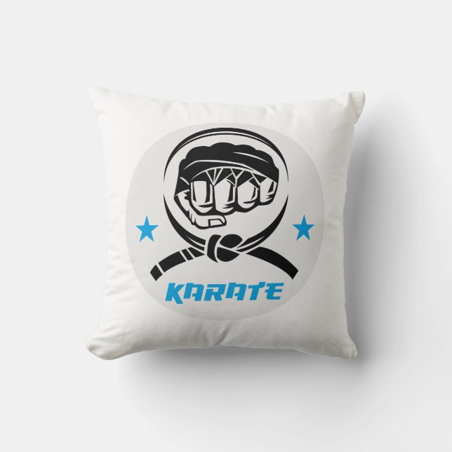 Martial Arts Karate Black Belt Kudde (Framsida)