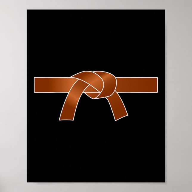 Martial Arts Karate Brown Bälte Gift Poster (Framsidan)
