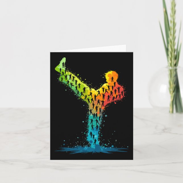 Martial Arts Karate Fighter Kort (Framsida)