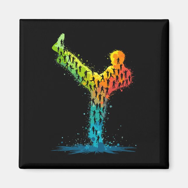 Martial Arts Karate Fighter Magnet (Framsidan)