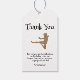 Martial Arts Karate Party Barns födelsedag Tack Presentetikett
