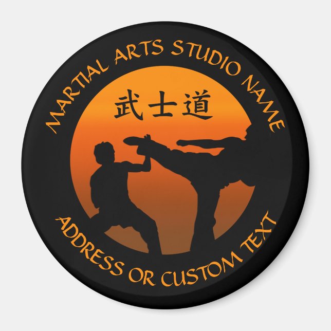 Martial Arts Karate Taekwondo Kung fu Studio Owner Magnet (Framsidan)