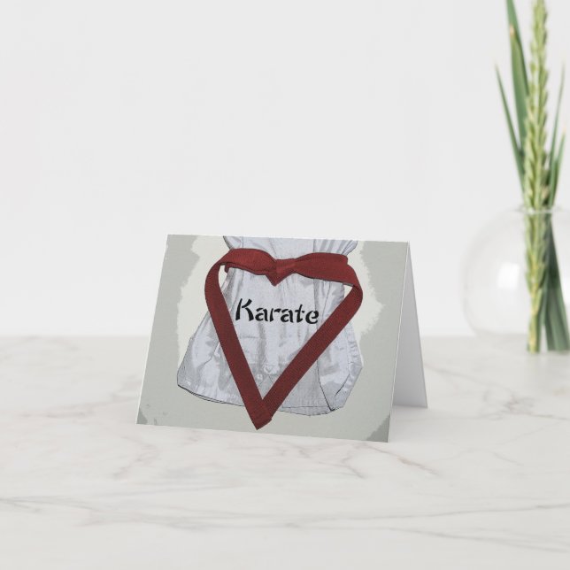 Martial Arts Karate Valentine Helgkort (Framsida)