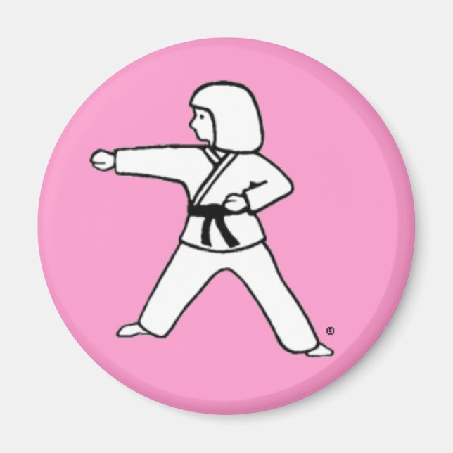 Martial Arts Kid 2 rosa magnet (Framsidan)