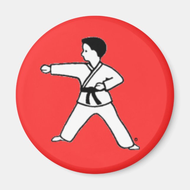 Martial Arts Kid 3 röd magnet (Framsidan)