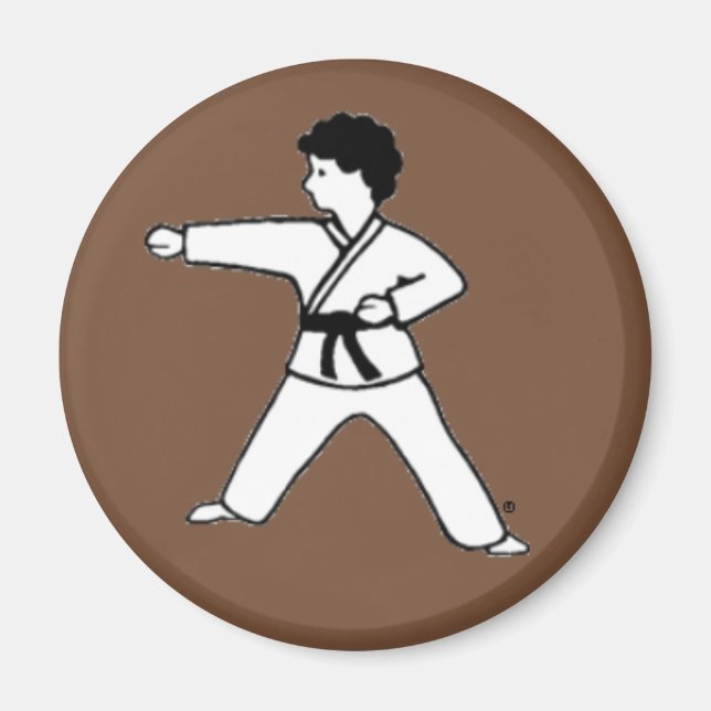 Martial Arts Kid 8 bruna magnet (Framsidan)