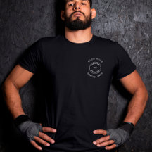 Martial Arts Klubb Namn Logotyp Front and Back Bla