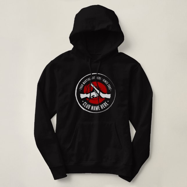 Martial Arts Klubb T-Shirt Hoodie (Design framsida)