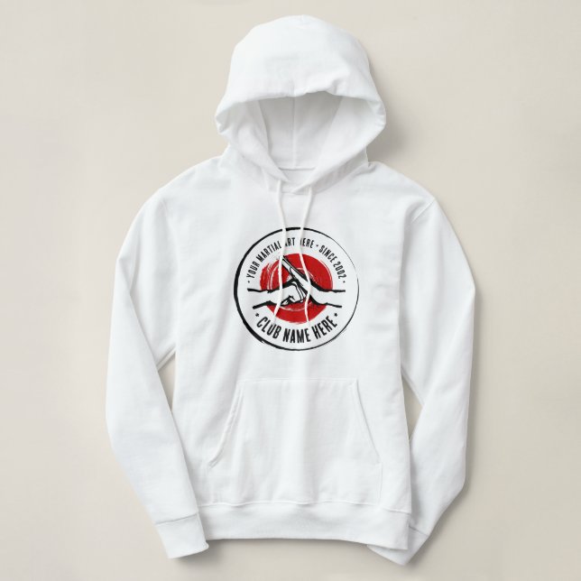 Martial Arts Klubb T-Shirt Hoodie (Design framsida)