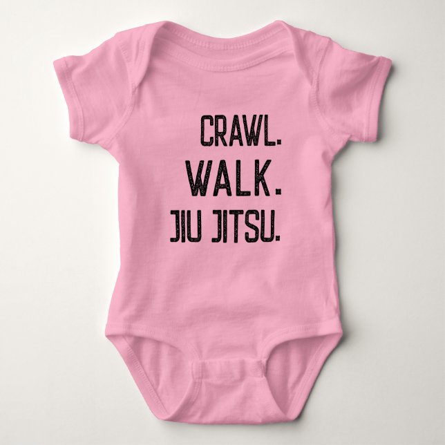 Martial Arts - Kryp Walk Jiu jitsu - karate baby T Shirt (Framsida)