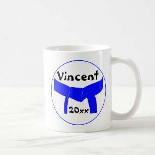 Martial Arts Light Blue Bälte Kaffemugg