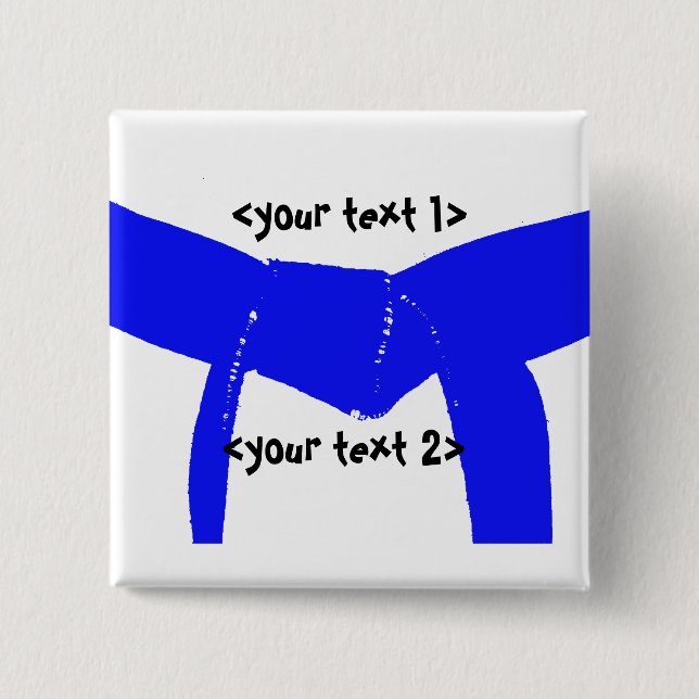 Martial Arts Light Blue Bälte Knapp (Framsida)