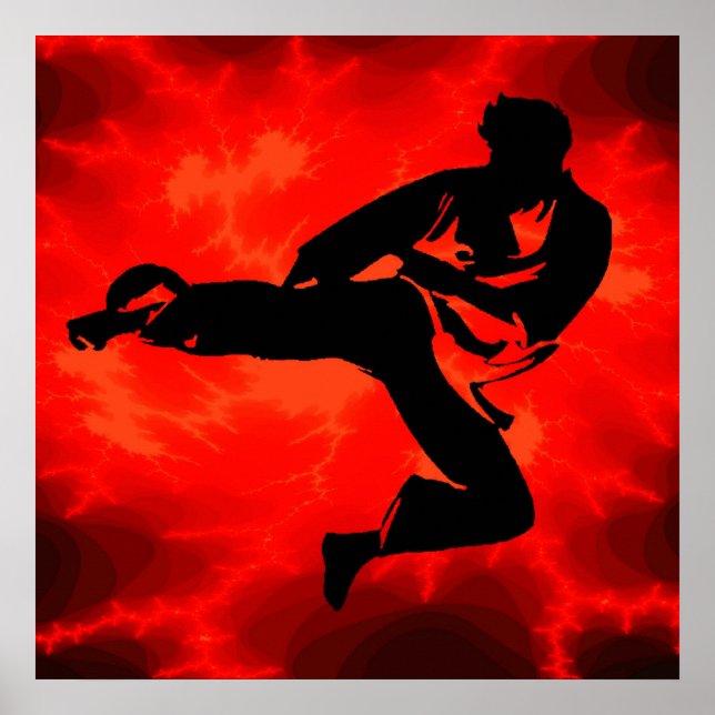 Martial Arts man Red Lightning poster (Framsidan)
