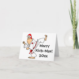 Martial Arts Merry Kick-Mas-jul Helgkort