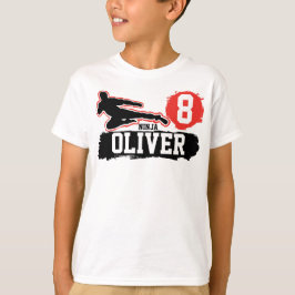 Martial Arts Ninja Warrior Theme Birthday Boy T Shirt