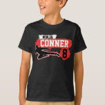 Martial Arts Ninja Warrior Theme Birthday Boy T Shirt<br><div class="desc">Fira ditt barns nästa Karate / Ninja Warrior / Martial Arts födelsedag med den här coolan Namn och Åldersfödelsedja t-shirt. Vare sig det hålls på ett Ninja-center,  på Karate School eller på martialkonst-gymmet kommer den här utformningen att imponera!</div>