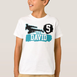 Martial Arts Ninja Warrior Theme Birthday Boy T Shirt