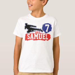 Martial Arts Ninja Warrior Theme Birthday Boy T Shirt