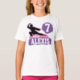 Martial Arts Ninja Warrior Theme Birthday Girl T Shirt