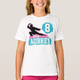 Martial Arts Ninja Warrior Theme Birthday Girl T Shirt