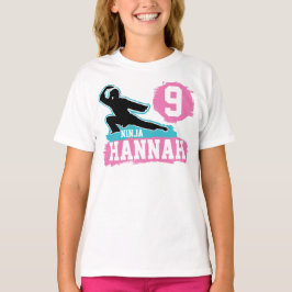 Martial Arts Ninja Warrior Theme Birthday Girl T Shirt