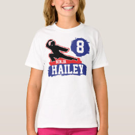 Martial Arts Ninja Warrior Theme Birthday Girl T Shirt