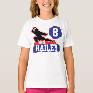 Martial Arts Ninja Warrior Theme Birthday Girl T Shirt