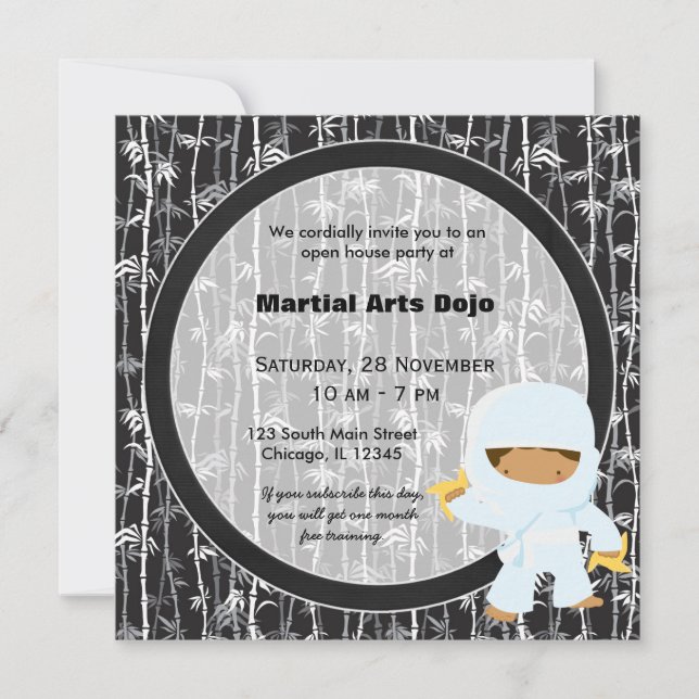 Martial Arts Open House Inbjudningar (Framsida)