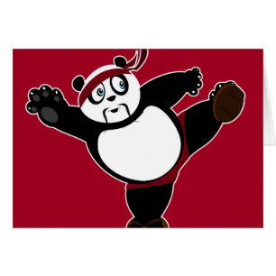 Martial Arts Panda 2 - Röd Hälsningskort