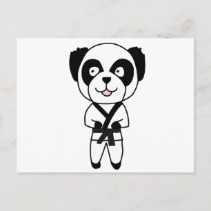 Martial Arts Panda Bear Vykort
