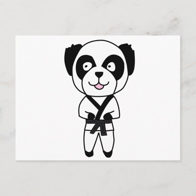Martial Arts Panda Bear Vykort (Framsida)